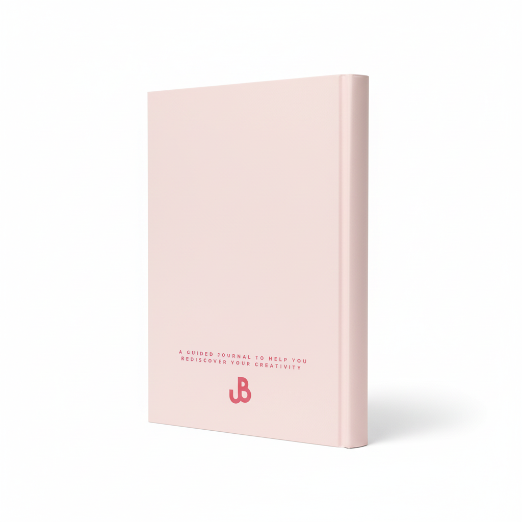 The Creative Journal - Pink back cover mockup