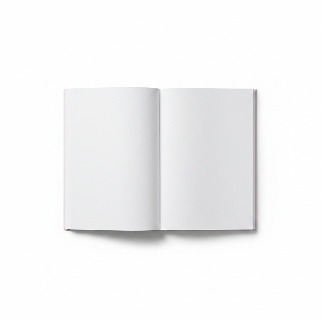 Blank pages spread